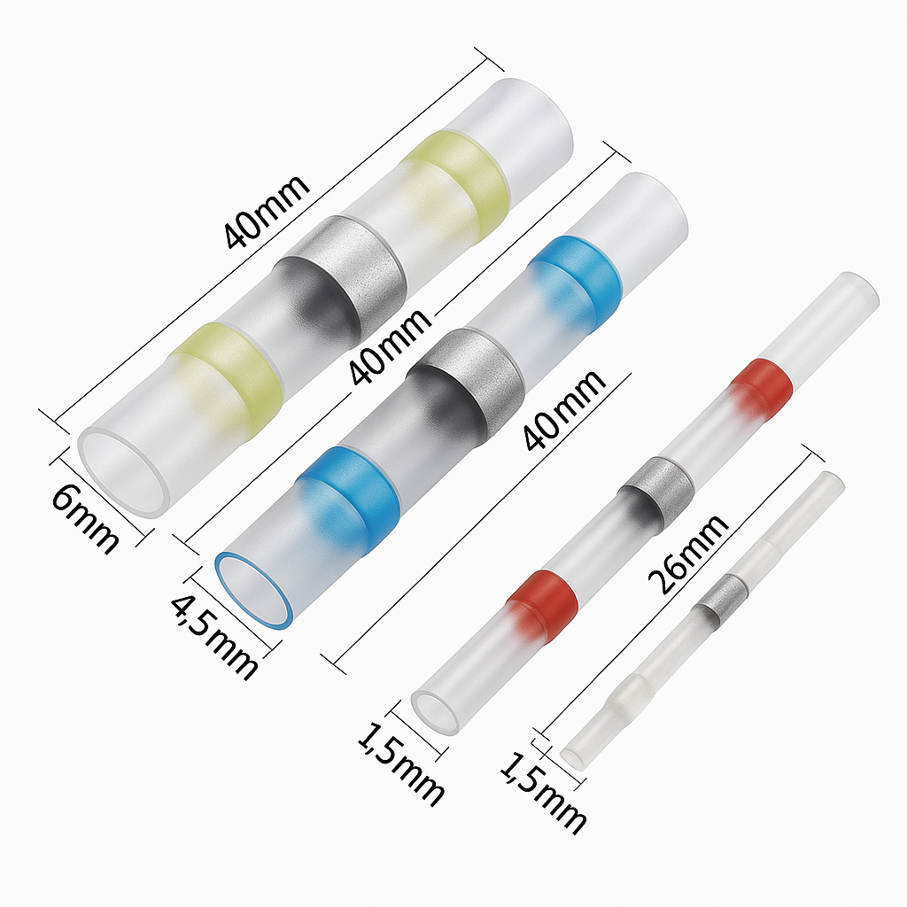 Kit De Tubo Termo Retrátil Com Emenda De Fio Anel De Estanho - 300 pçs - Loja da Conexão Elétrica