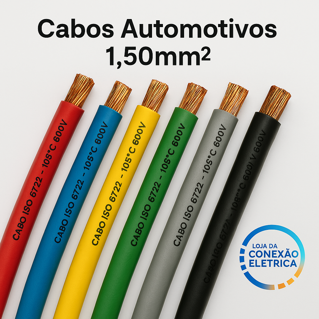 Cabo Automotivo ER 1,50mm2 600v ISO6722 - Loja da Conexão Elétrica
