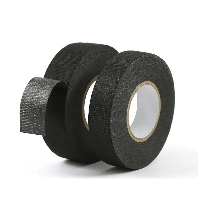 Fita Isolante Tecido Chicote Lonada com Cola Preto - Original Automotiva - Loja da Conexão Elétrica
