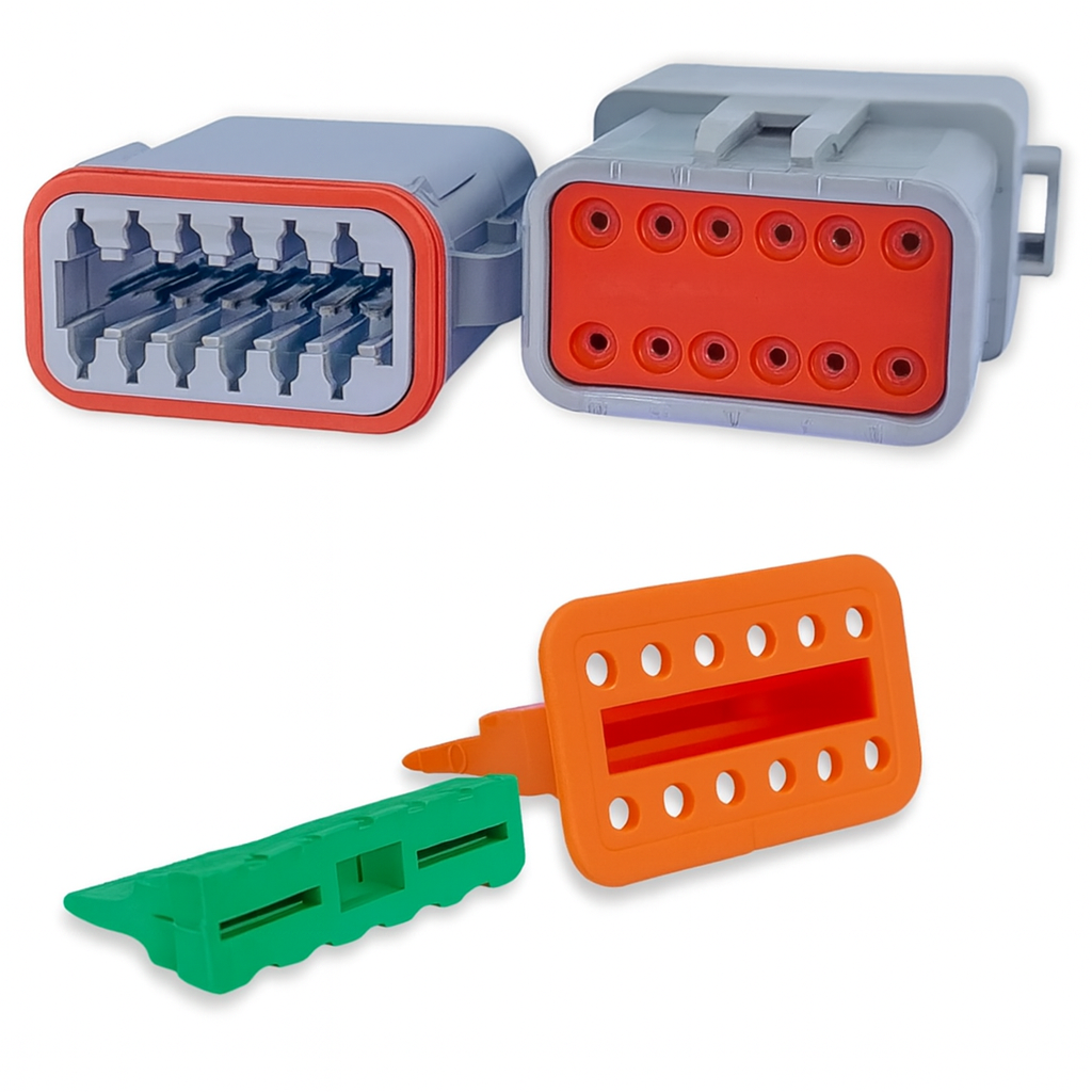 Kit Conector 12 Vias Macho e Fêmea AT06-12s AT04-12p