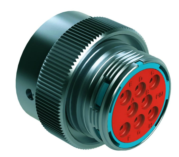 Conector Circular Fêmea Metálico 8 Vias - 18-8PE