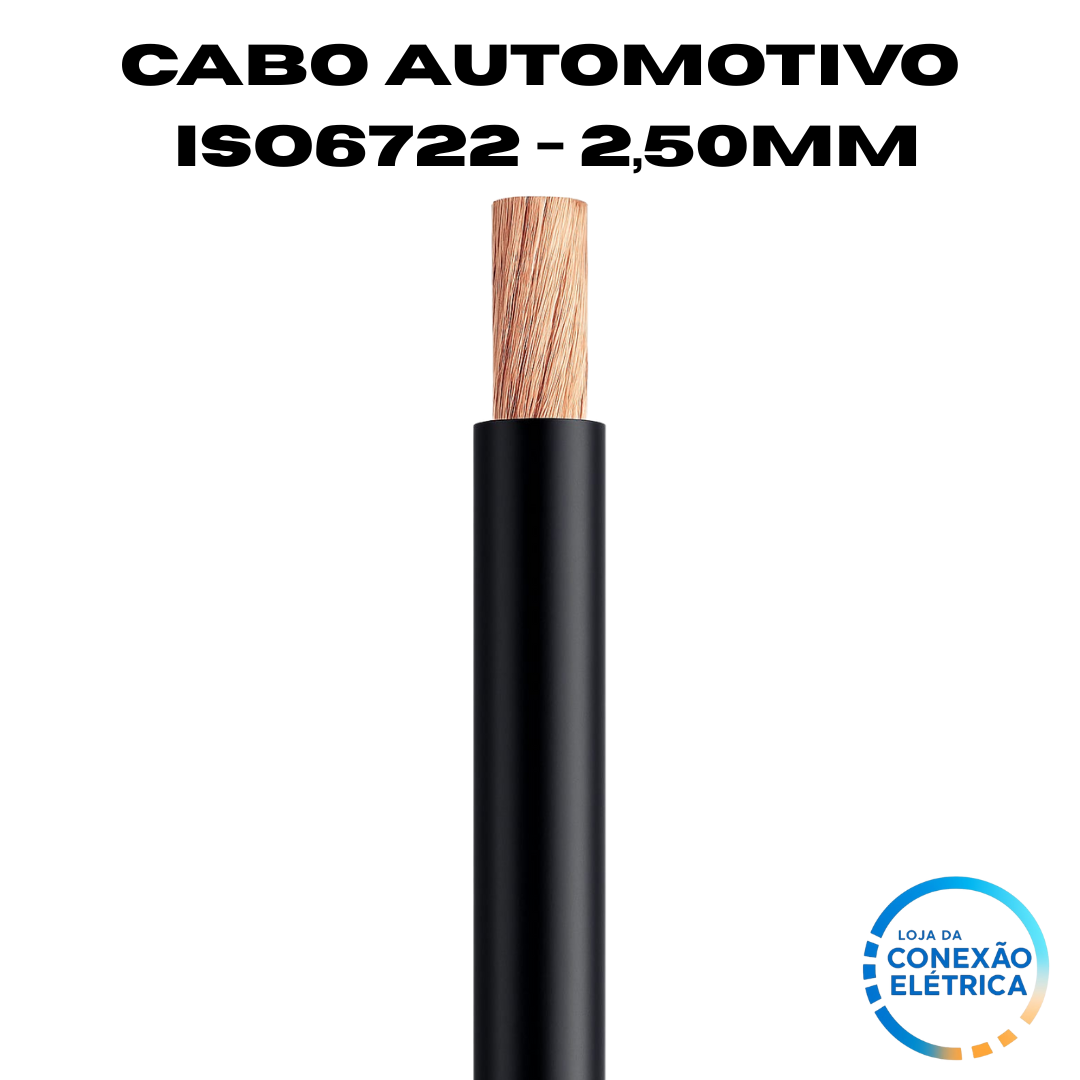 Cabo Automotivo ER 2,50mm2 600v ISO6722 - Loja da Conexão Elétrica