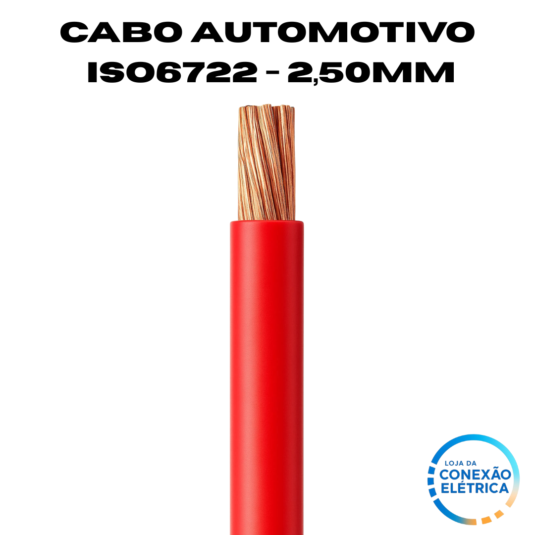 Cabo Automotivo ER 2,50mm2 600v ISO6722 - Loja da Conexão Elétrica