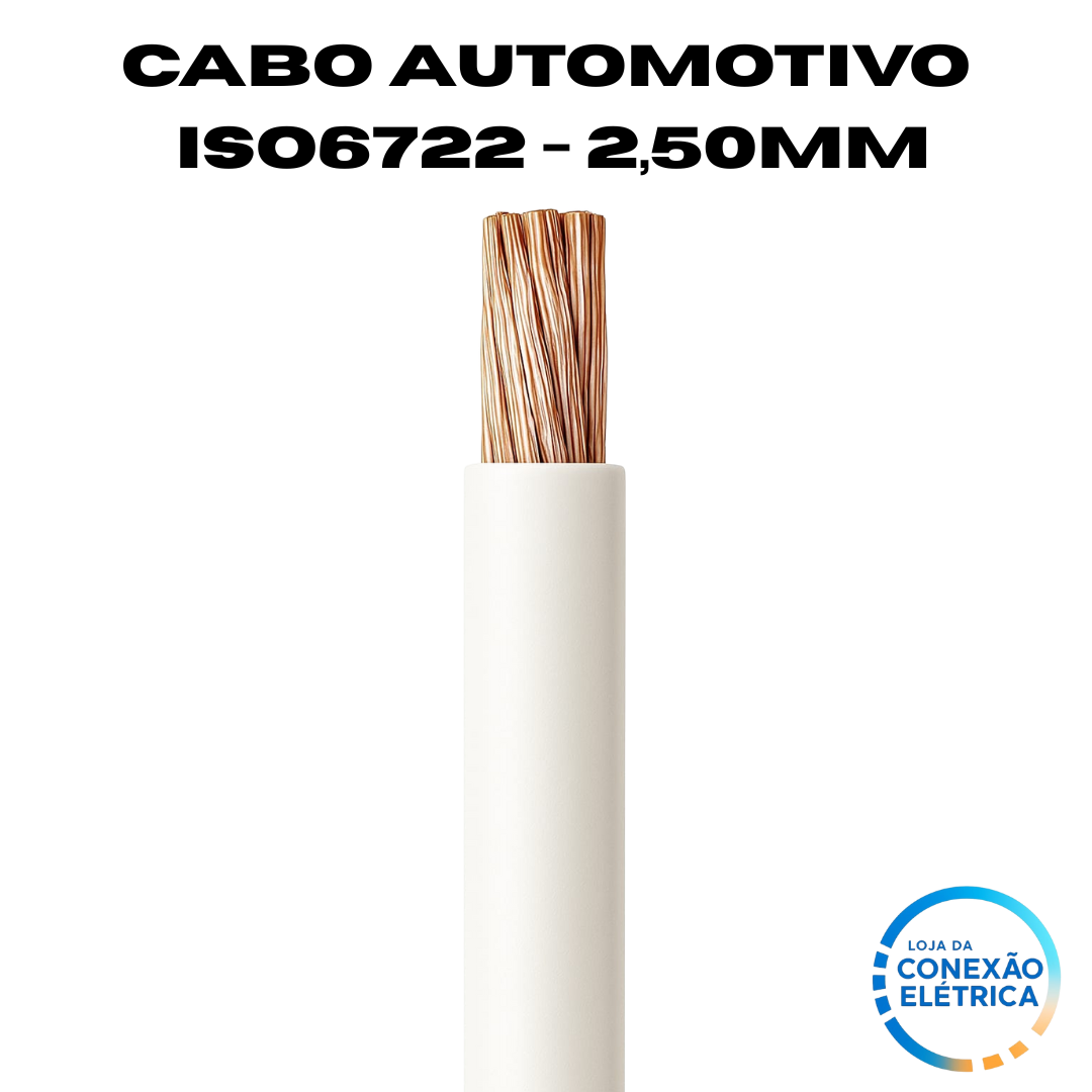 Cabo Automotivo ER 2,50mm2 600v ISO6722 - Loja da Conexão Elétrica