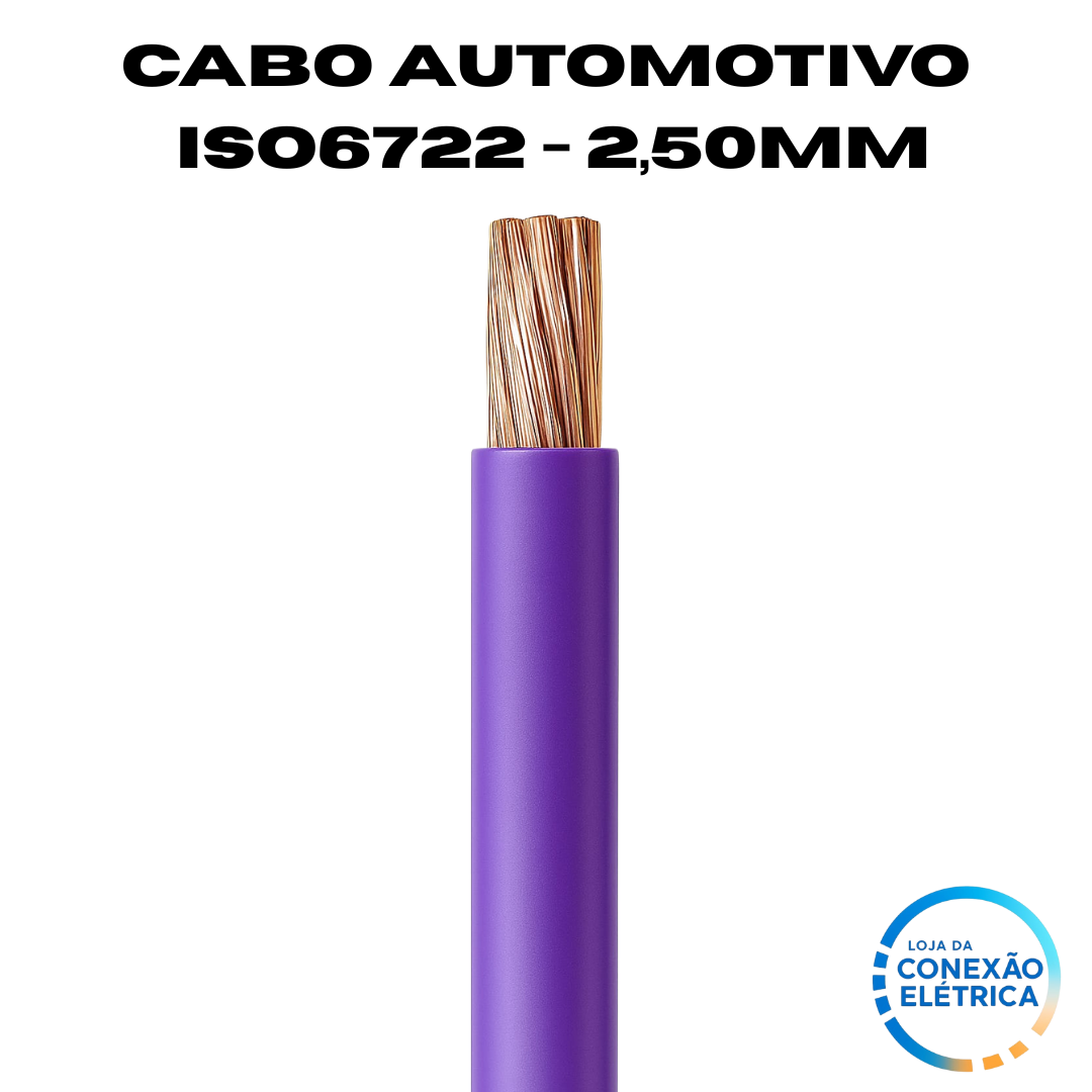 Cabo Automotivo ER 2,50mm2 600v ISO6722 - Loja da Conexão Elétrica