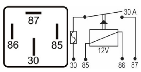 DNI 8110 - Relé Auxiliar Universal 40A com Fusível 30A