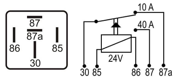 DNI 0240 - Relé Auxiliar Reversor Universal 40/10A – 24V