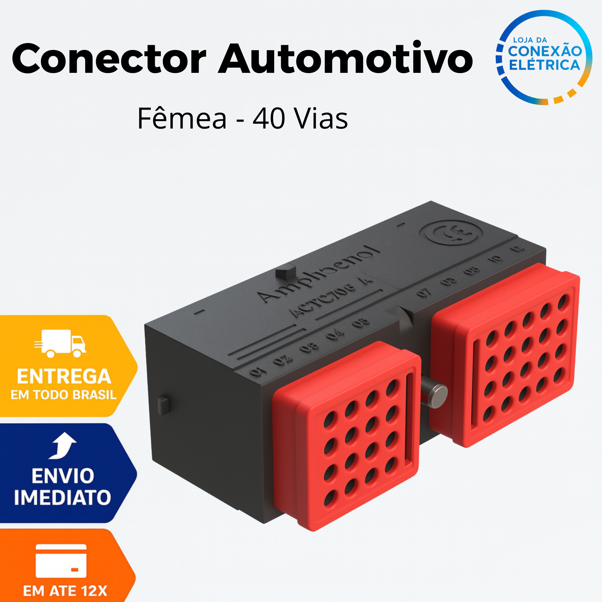 Conector Automotivo 40 Vias – 16-40S (Fêmea)