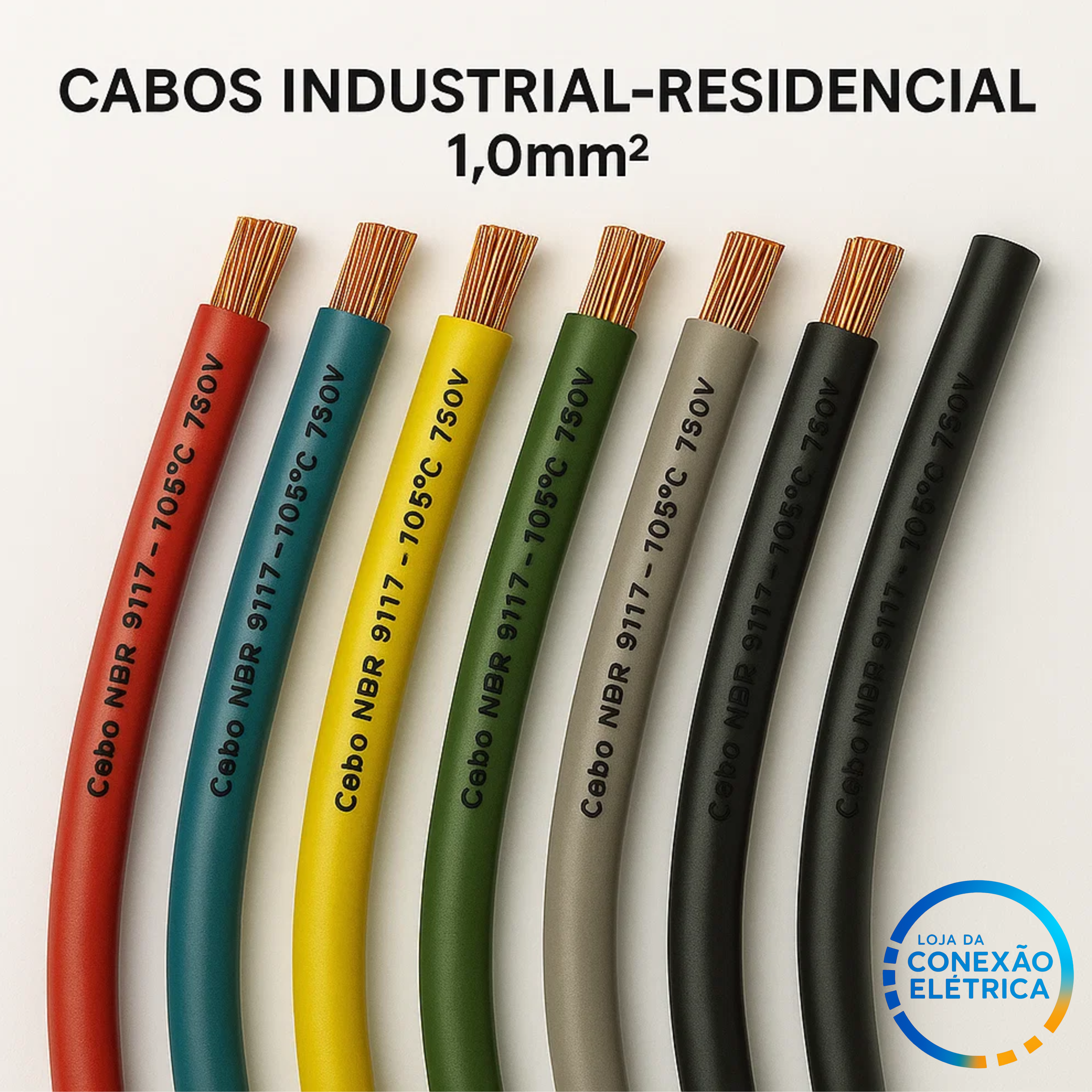 Cabo Flexível 1,0mm2 105ºC 750V NBR 9117