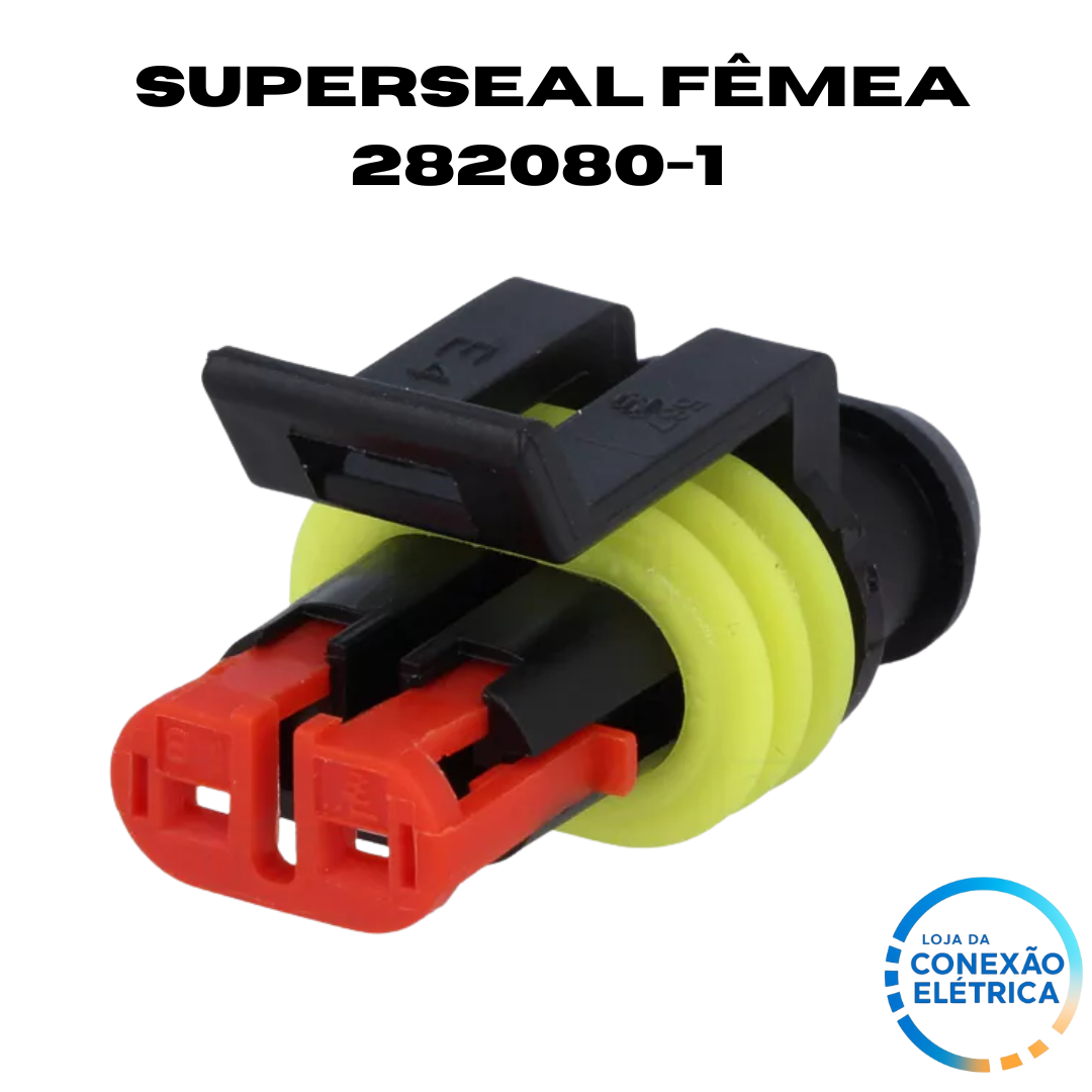 Kit 10 peças Conectores Superseal Macho e Fêmea - 2 vias - Loja da Conexão Elétrica