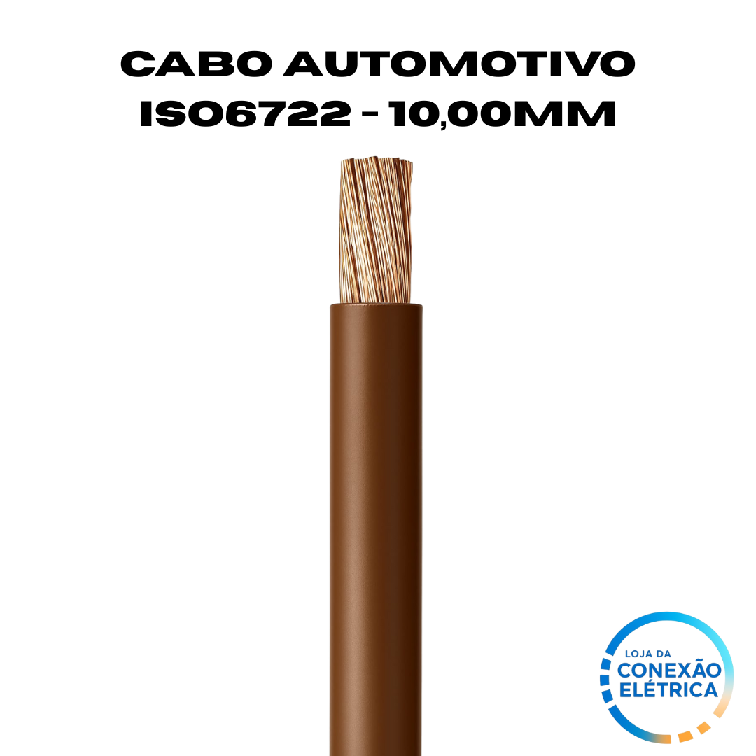 Cabo Automotivo ER 10,00mm2 600v ISO6722 - Rolo com 10 metros - Loja da Conexão Elétrica