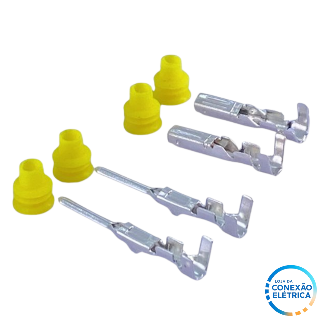 Kit 10 peças Conectores Superseal Macho e Fêmea - 2 vias - Loja da Conexão Elétrica