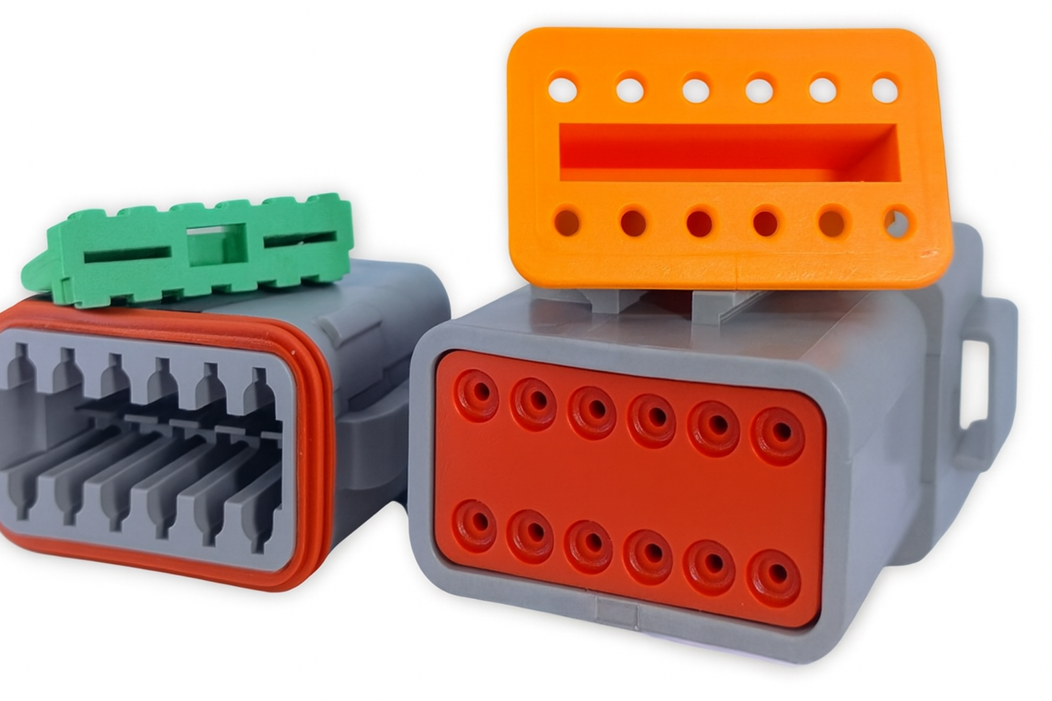 Kit Conector 12 Vias Macho e Fêmea AT06-12s AT04-12p