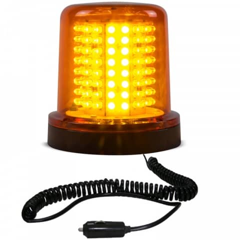 Giroled Giroflex redondo âmbar imã e plug 128 leds 12vcc ou 24vcc - Loja da Conexão Elétrica