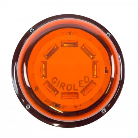 Giroled Giroflex redondo âmbar imã e plug 128 leds 12vcc ou 24vcc - Loja da Conexão Elétrica