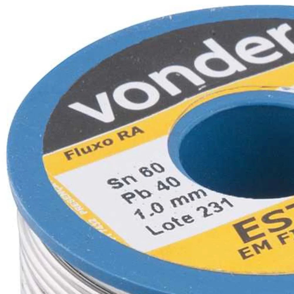 Estanho em fio 1 mm 60 x 40 com 500 g VONDER-7451604010