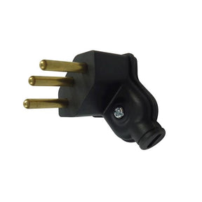 Plugue (2P + T) 10A 250V Preto - PLD6-3 - Loja da Conexão Elétrica