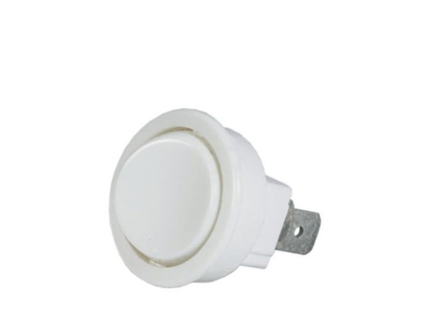 Interruptor De Tecla Liga/Desliga Branca Unipolar 3A 250VCA - 16123 - Loja da Conexão Elétrica