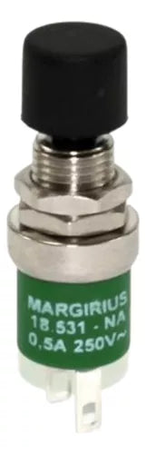 Interruptor Push Button Unipolar Preto - 18531GFSTSE - Loja da Conexão Elétrica