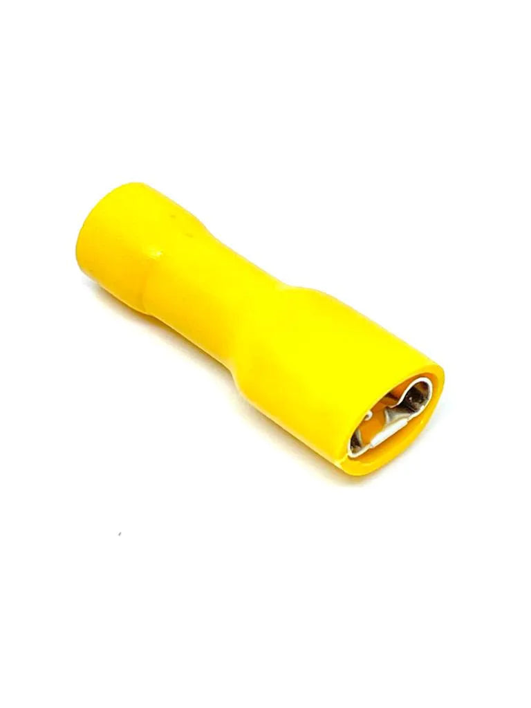 Terminal Faston Fêmea Isolado Amarelo 4,8 / 0,8 ESP 2,70MM2 A 6,60MM2 - ET4255 - Loja da Conexão Elétrica