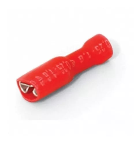 Terminal Faston Fêmea Isolado Vermelho 4,8X0,8 ESP 0,25MM2 A 1,00MM2 - ET4243 - Loja da Conexão Elétrica