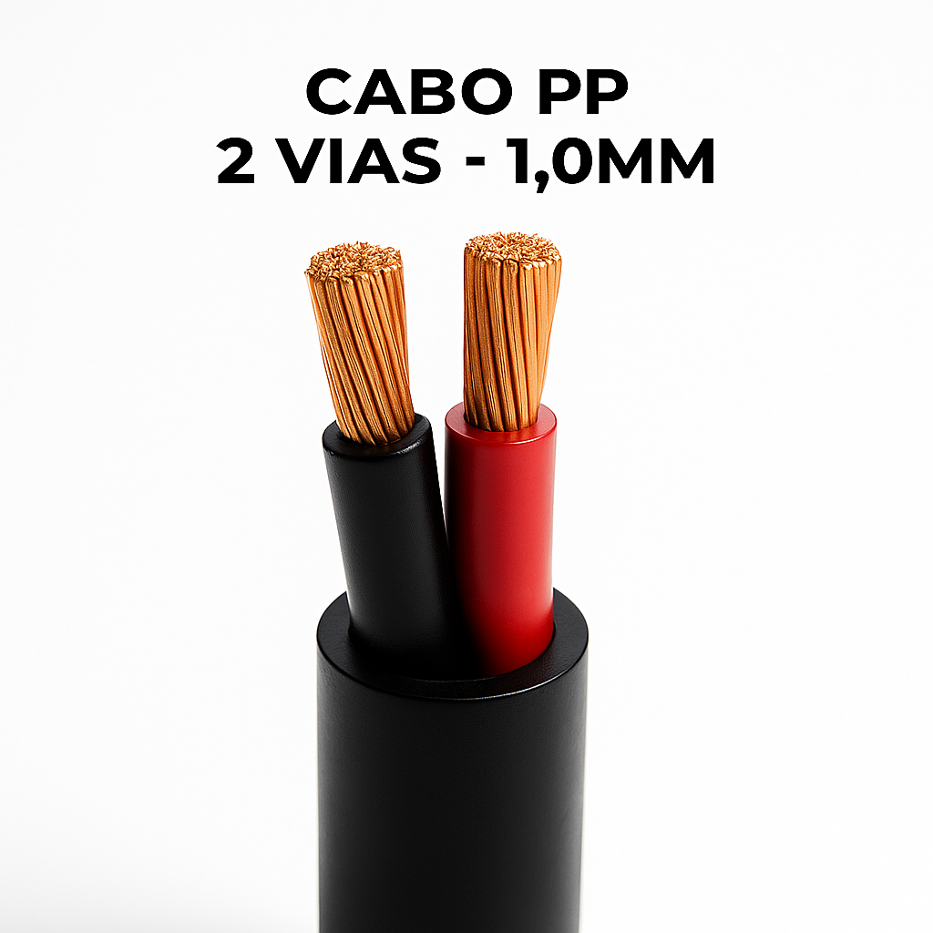 Cabo PP 2X1,0mm² 70°C 500V NM 247 CL5 - PT, VM - Loja da Conexão Elétrica