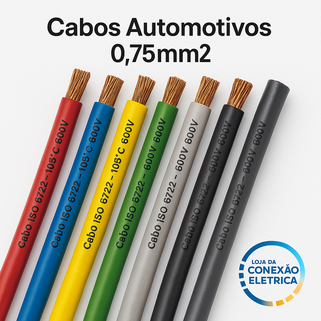 Cabo Automotivo ER 0,75mm2 600v ISO 6722 - Loja da Conexão Elétrica