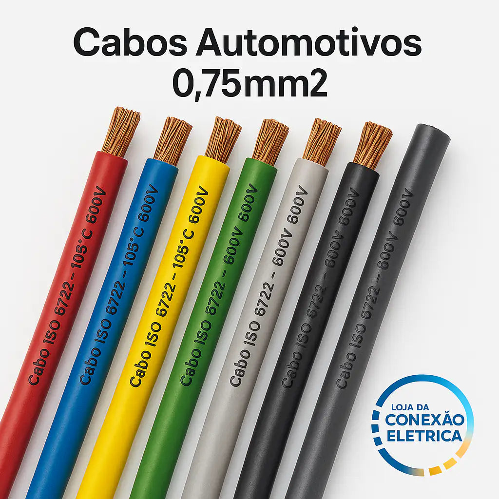 Cabo Automotivo ER 0,75mm2 600v ISO 6722 - Loja da Conexão Elétrica