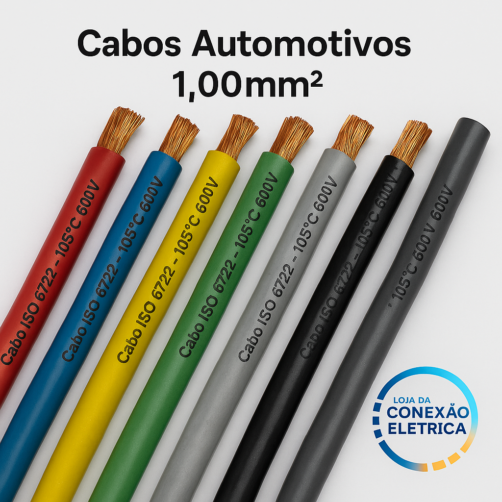 Cabo Automotivo ER 1,0mm2 600v ISO6722 - Loja da Conexão Elétrica