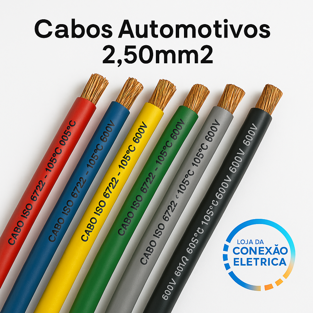 Cabo Automotivo ER 2,50mm2 600v ISO6722 - Loja da Conexão Elétrica