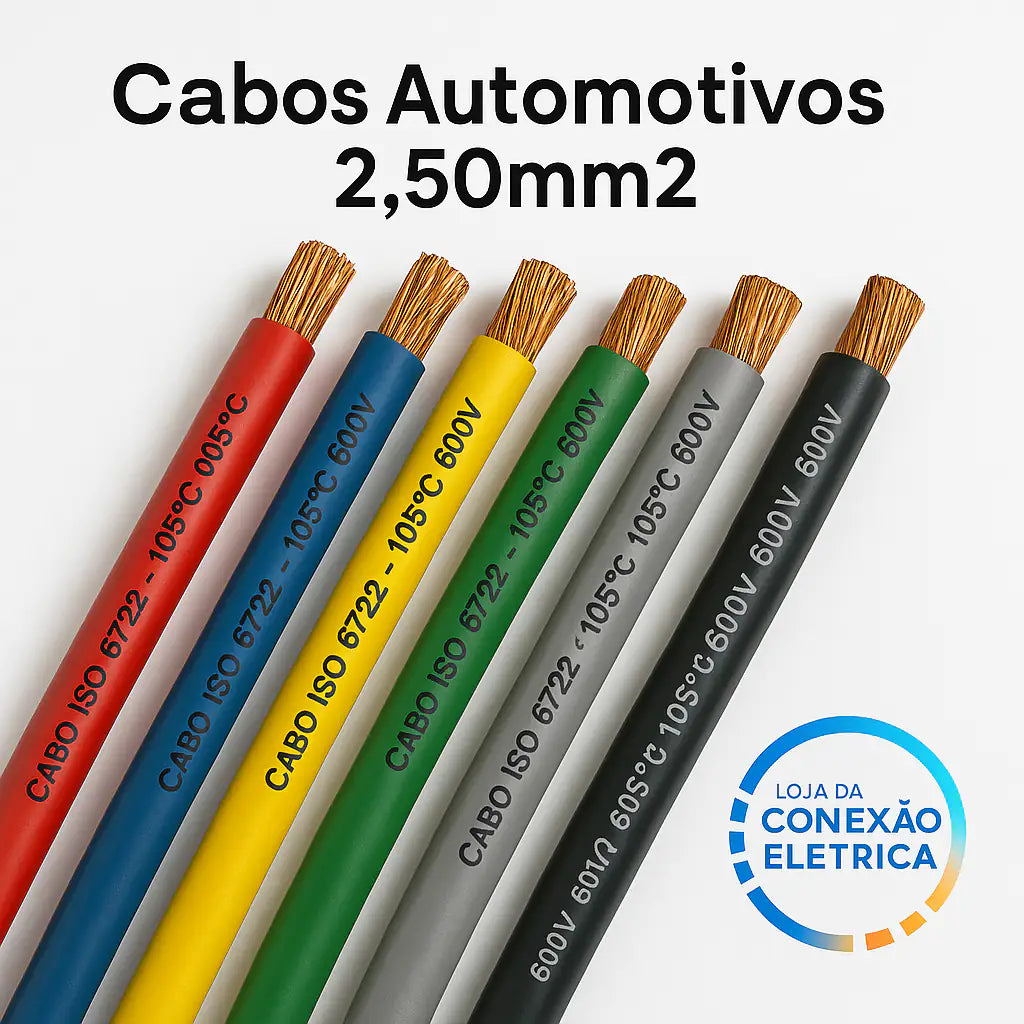 Cabo Automotivo ER 2,50mm2 600v ISO6722 - Loja da Conexão Elétrica
