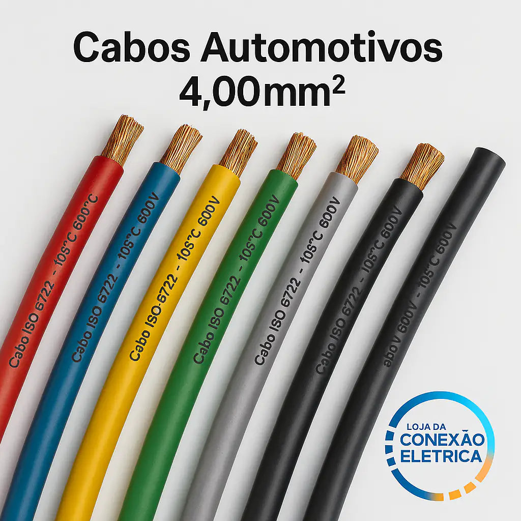 Cabo Automotivo ER 4,00mm2 600v ISO6722 - Loja da Conexão Elétrica