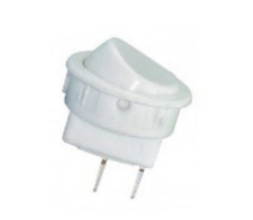 Interruptor De Tecla Liga/Desliga Branca Unipolar 3A 250VCA - 16123 - Loja da Conexão Elétrica