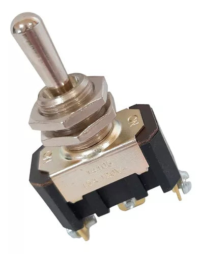 Interruptor Alavanca Unipolar Metálico 3P 15A 120VCA - 14.105 A1B1P1Q - Loja da Conexão Elétrica