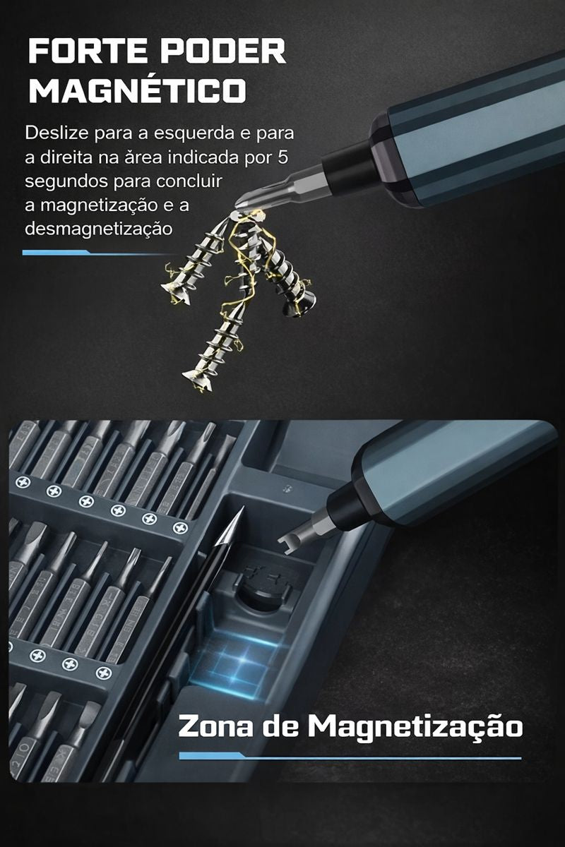 Kit Chave de Fenda Elétrica de Precisão