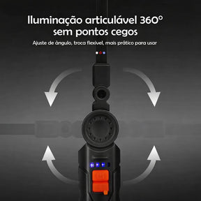 Lanterna LED Recarregável de Trabalho – Compacta, Potente e Versátil