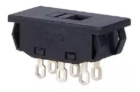 Interruptor Deslizante Plástico Preto A3 - HH-201 M1FG4FE1S - Loja da Conexão Elétrica