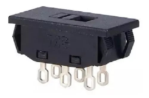 Interruptor Deslizante Plástico Preto A3 - HH-201 M1FG4FE1S - Loja da Conexão Elétrica