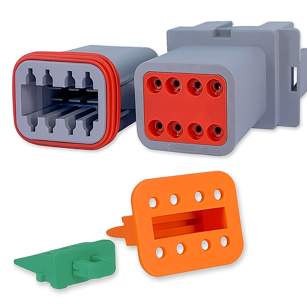 Kit Conector 8 Vias Macho e Fêmea AT06-8s AT04-8p 8p