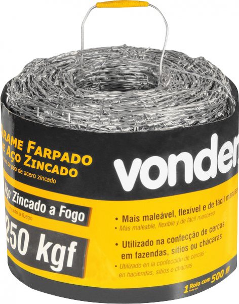 Arame Farpado 250kgf 500m Vonder