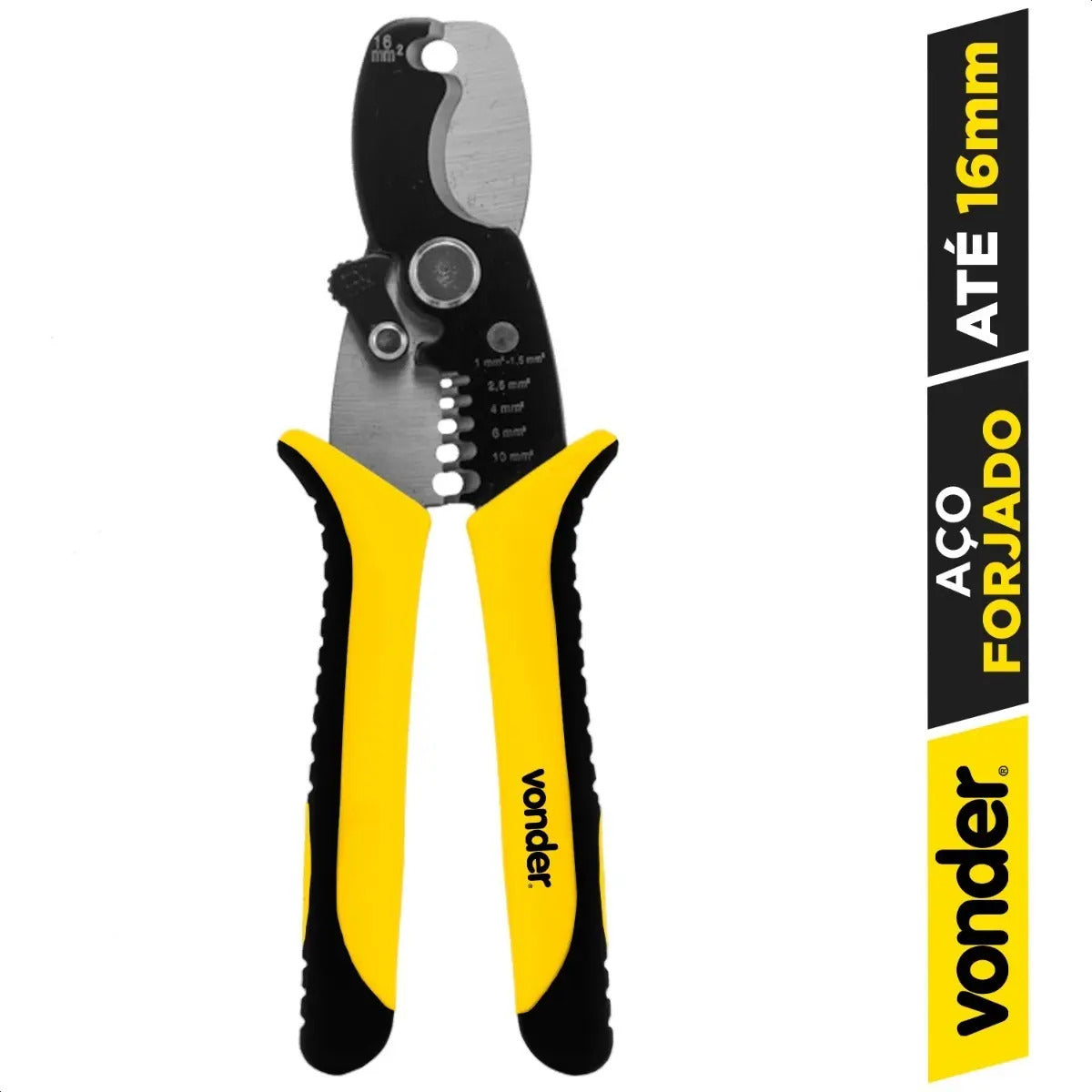 Alicate Eletricista Decapador Corte Desencapador Fios Cabos 1mm A 16mm Vonder - 3662014000