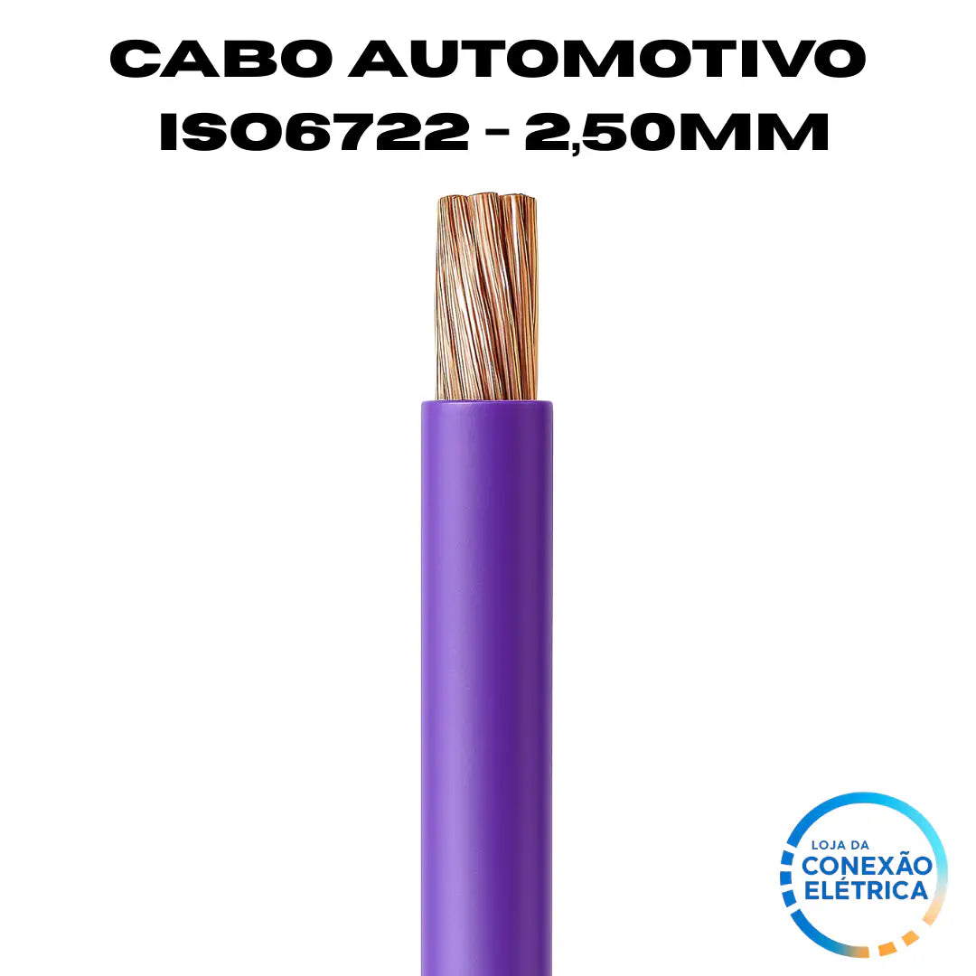 Cabo Automotivo ER 2,50mm2 600v ISO6722 - Loja da Conexão Elétrica