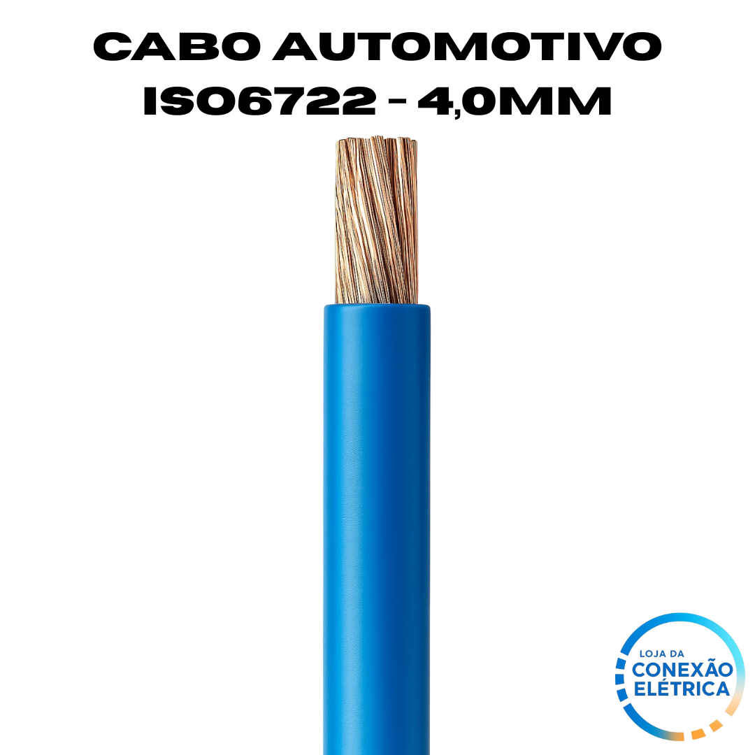 Cabo Automotivo ER 4,00mm2 600v ISO6722 - Loja da Conexão Elétrica