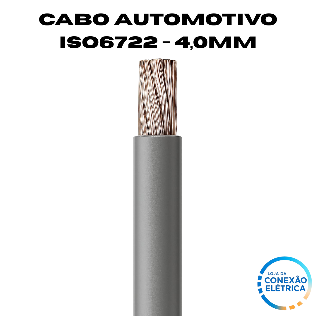 Cabo Automotivo ER 4,00mm2 600v ISO6722 - Loja da Conexão Elétrica
