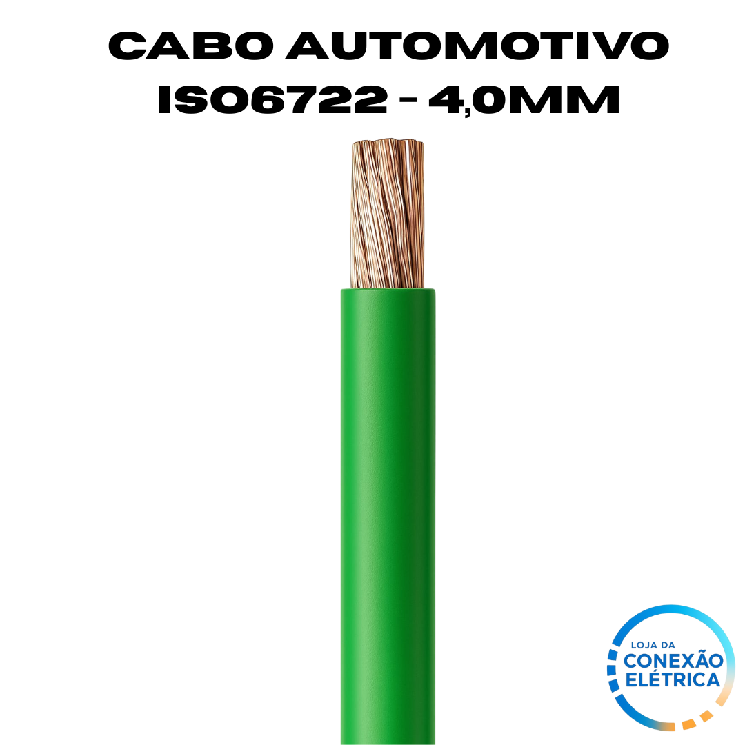 Cabo Automotivo ER 4,00mm2 600v ISO6722 - Loja da Conexão Elétrica