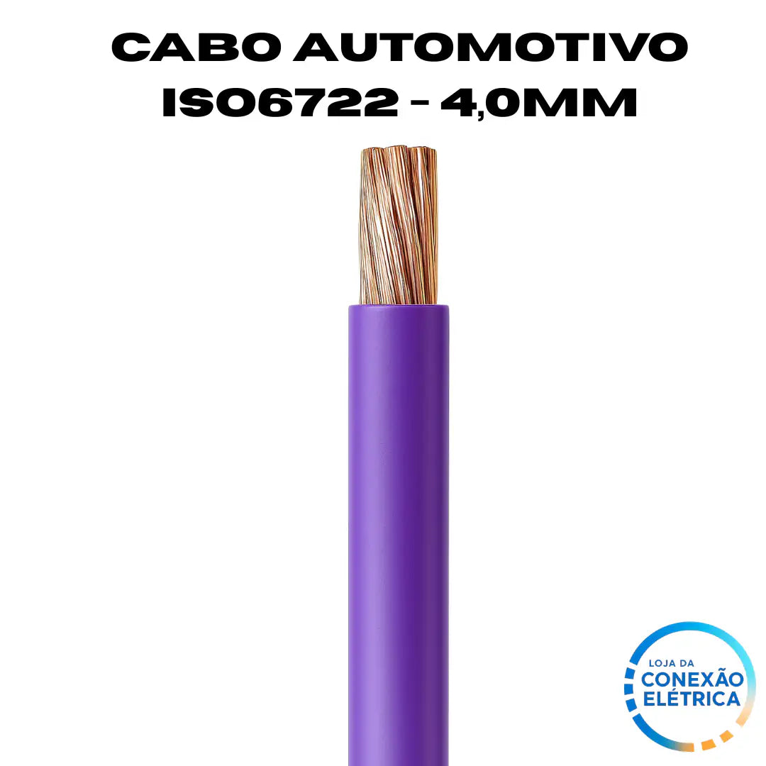 Cabo Automotivo ER 4,00mm2 600v ISO6722 - Loja da Conexão Elétrica