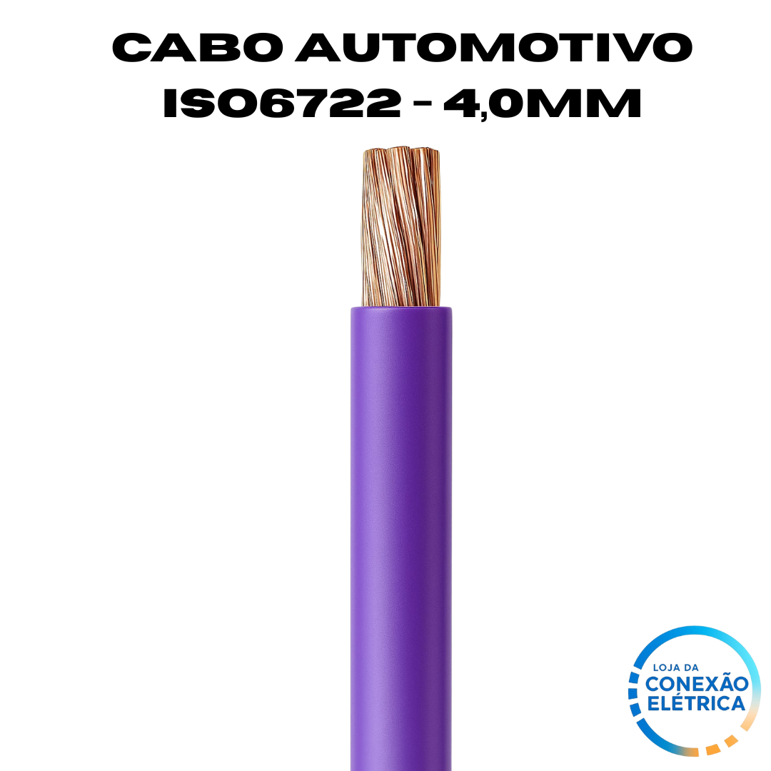 Cabo Automotivo ER 4,00mm2 600v ISO6722 - Loja da Conexão Elétrica