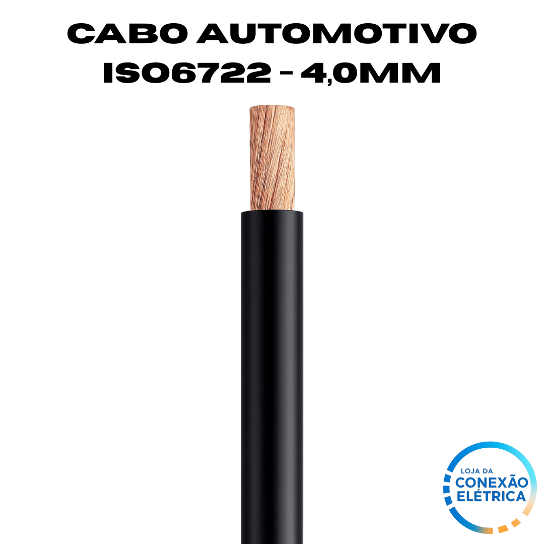 Cabo Automotivo ER 4,00mm2 600v ISO6722 - Loja da Conexão Elétrica