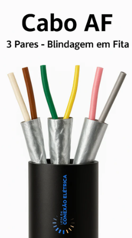 Cabo AF 3PX24AWG Blindagem Individual em Fita Aluminizada - Loja da Conexão Elétrica