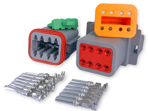 Kit Conector 8 Vias Macho e Fêmea AT06-8s AT04-8p 8p